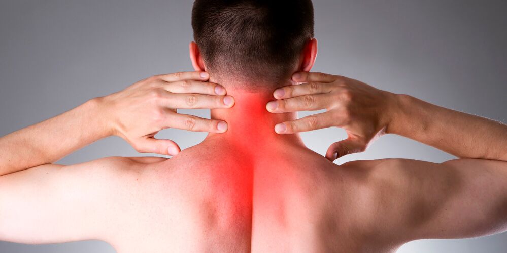 dor no pescoço devido à osteocondrose
